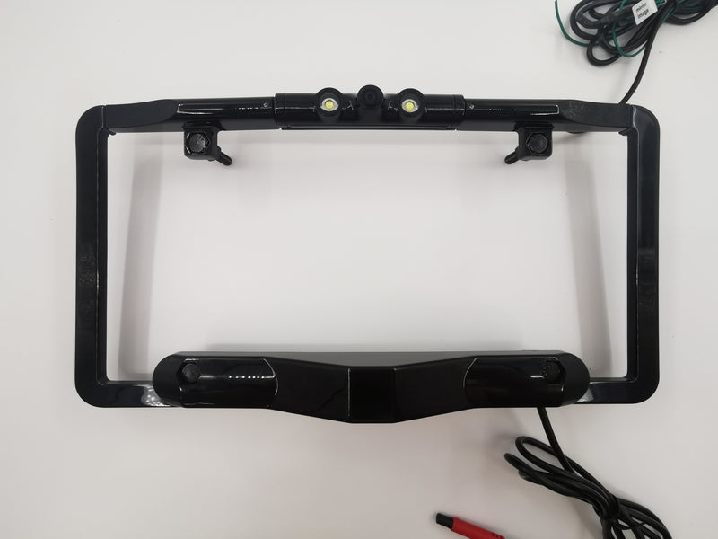 BOYO VTLBSD1 - Ultra Slim Full-Frame License Plate Backup Camera with built-in Blind Spot Detection and LED lights