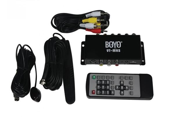 BOYO VT-MHS - ATSC M/H Digital TV Receiver Box With Waterproof Active Antenna for Car, Truck or Van