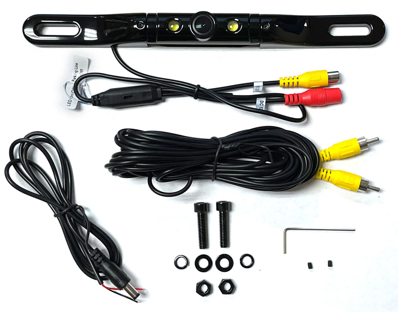 BOYO VTL422TJ - Bar-Type License Plate Backup Camera with Active Parking Lines and LED Lights (Black)