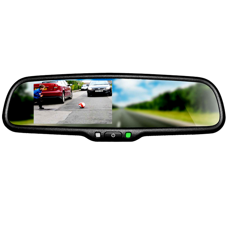 BOYO VTB46M - Replacement Rear-View Mirror with 4.3" TFT-LCD Backup Camera Monitor with Built-in Speaker and Bluetooth