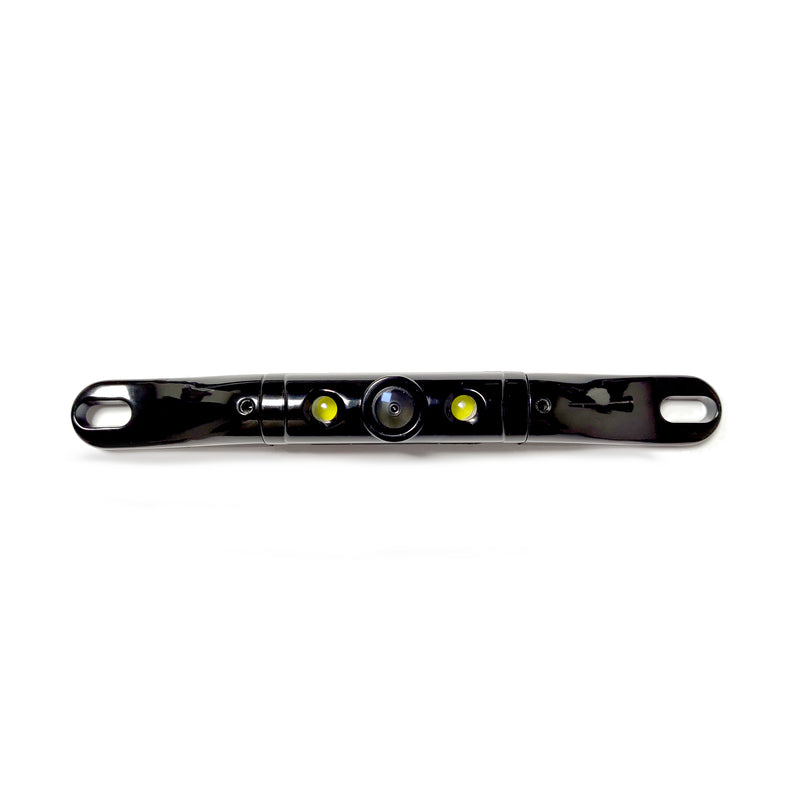 BOYO VTL422TJS - Short  Length Bar-Type License Plate Backup Camera with LED Lights and Trajectory Parking Lines (Black)