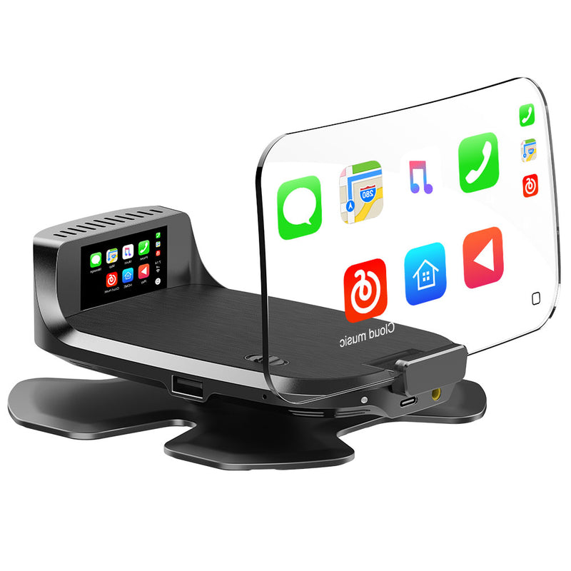 BOYO VTHUDpro - Head Up Display for Car, Truck or Van - iOS CarPlay and Android Auto (Plug and Play) compatible
