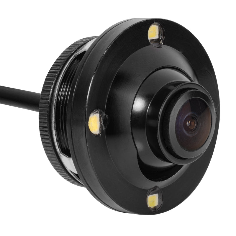 BOYO VTK370DL - Dual-Use (Side or Rear) Flush Mount Backup Camera with Parking Distance Grid Lines and LED Blinker Lights