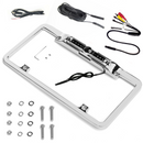 BOYO VTL200CIR - Full-Frame License Plate Backup Camera with Night Vision and Parking Lines (Chrome)