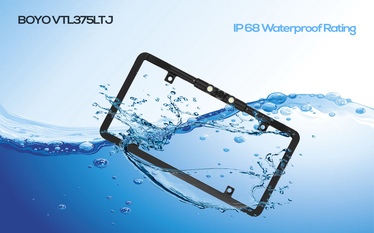 BOYO VTL375LTJ - Ultra Slim Full-Frame License Plate Backup Camera wit