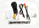 BOYO VTL402TJS - Short  Length Bar-Type License Plate Backup Camera with LED Lights and Trajectory Parking Lines (Chrome)