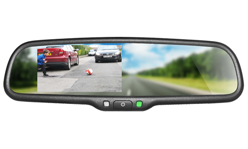 BOYO VTM43M - Replacement Rear-View Mirror with 4.3" TFT-LCD Backup Camera Monitor